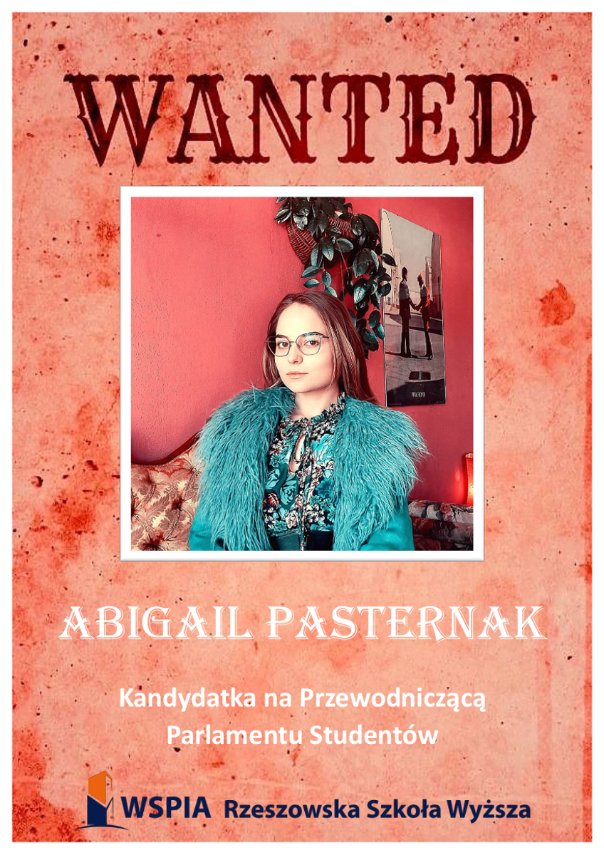 Abigail Pasternak – Kandydatka na Przewodniczącego Parlamentu Studentów 